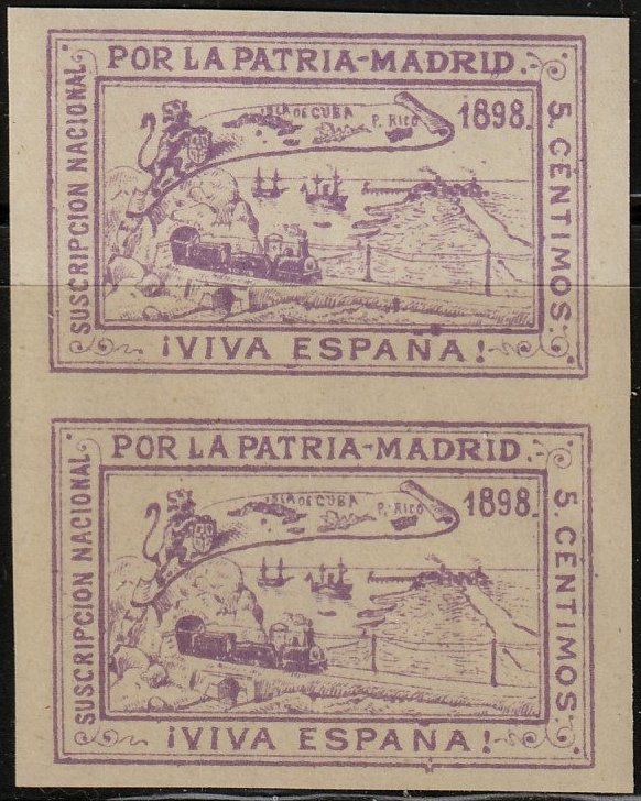 Spain Cuban War Guerra Cuba Espana Ferrocarril sellos postales
